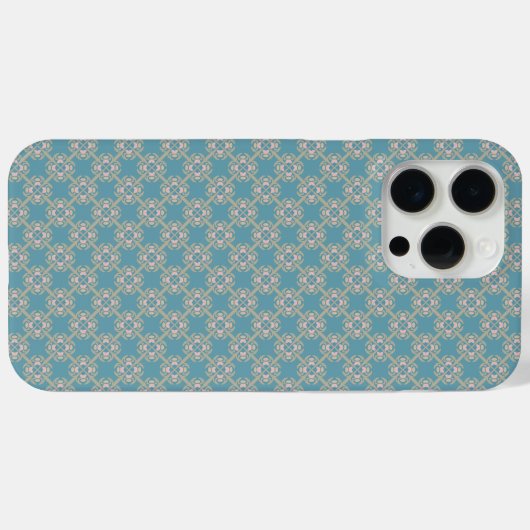  Blue Geometric Pattern iPhone Case (Achterkant (horizontaal))