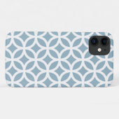 Blue Geometric Pattern iPhone, Plus en Pro hoesje (Achterkant (horizontaal))