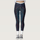 Blue Geometric Pattern Leggings  (Devant)