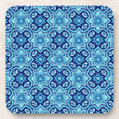 Blue Geometric Pattern Onderzetters - Set van 6 (Voorkant)