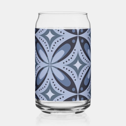 Blue Geometric Pattern Retro Style (Recto)