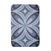 Blue Geometric Pattern Retro Style Badmat (Voorkant Verticaal)