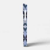Blue Geometric Pattern Retro Style Case-Mate iPhone Case (Achterkant / Links)