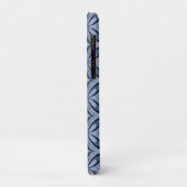 Blue Geometric Pattern Retro Style Case-Mate iPhone Case (Achterkant/links)