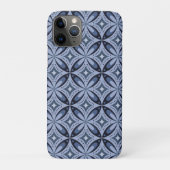 Blue Geometric Pattern Retro Style Case-Mate iPhone Case (Achterkant)