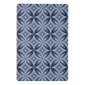 Blue Geometric Pattern Retro Style Mini Klembord (Achterkant)