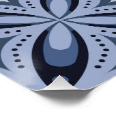 Blue Geometric Pattern Retro Style Perfect Poster (Hoek)