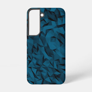 Blue Geometric Polygons Galaxy S22 Hoesjes Samsung Galaxy Hoesje