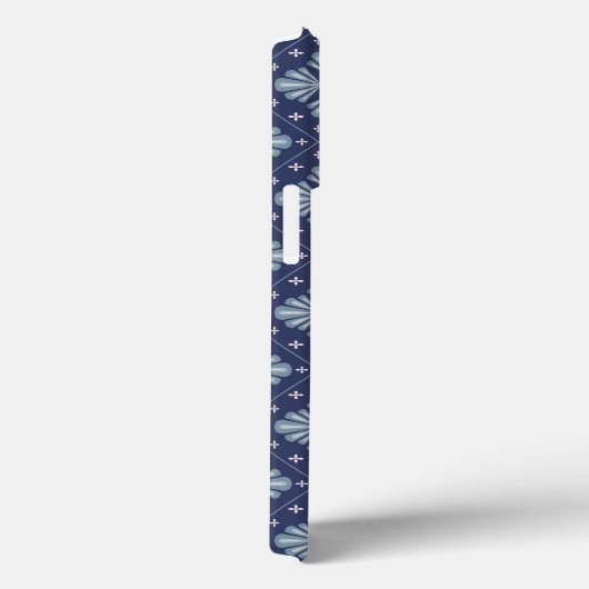 Blue Geometric shapes Pattern  Case-Mate iPhone Case (Achterkant / Rechts)