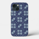 Blue Geometric shapes Pattern  Case-Mate iPhone Case (Achterkant)