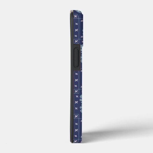 Blue Geometric shapes Pattern  Case-Mate iPhone Case (Achterkant / Rechts)