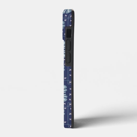 Blue Geometric shapes Pattern  Case-Mate iPhone Case (Achterkant / Links)