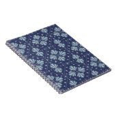 Blue Geometric shapes Pattern Notitieboek (Rechterzijde)