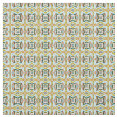 Blue Geometric Tegel Pattern Stof (Swatch)