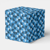 Blue Geometric Triangles Favor Box Bedankdoosjes (Achterkant)