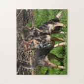 Blue German Shepherd Duo Legpuzzel (Verticaal)
