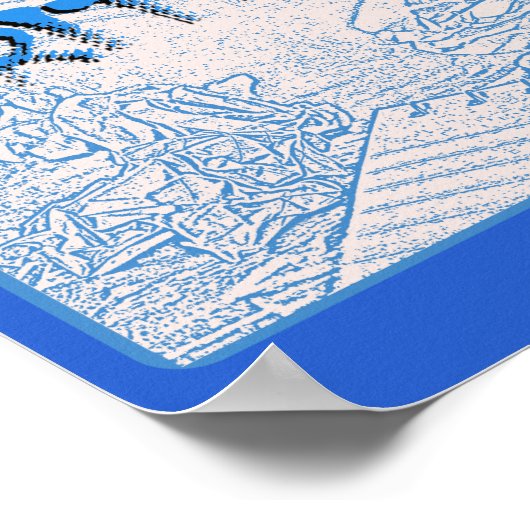 Blue Get Busy Writing Author Motivation Slogan Poster (Hoek)