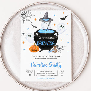 Blue Ghost Halloween Baby gaat Baby shower brouwen Kaart