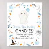 Blue Ghost Halloween Raad hoeveel spel Poster (Voorkant)