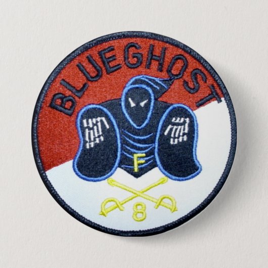 Blue Ghost pin Ronde Button 7,6 Cm (Voorkant)