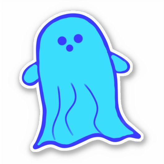 Blue Ghost Sticker (Voorkant)