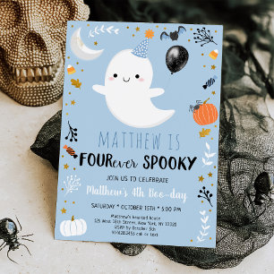 Blue Ghost VIR ooit Spooky Birthday Kaart
