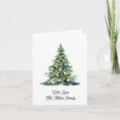 Blue Ginger Jar Kerstboom Kaart (Voorkant)