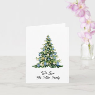 Blue Ginger Jar Kerstboom Kaart