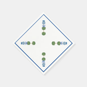 Blue Ginger Jars Jar Topiary Vine Servet