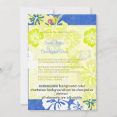 Blue Ginger/Leis/Luau/hibiscusWedding Invitations Kaart (Achterkant)