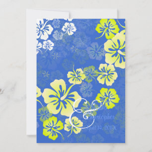 Blue Ginger/Leis/Luau/hibiscusWedding Invitations Kaart