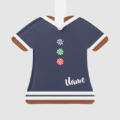 Blue GingerbrooBoy Keepomwille Kerstmis Ornament (voorkant)