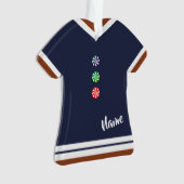 Blue GingerbrooBoy Keepomwille Kerstmis Ornament (voorkant)