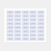 Blue Gingham Baby Boy Naam Iron op Labels (Vel)