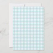 Blue Gingham Baby Boy Shower Kaart (Achterkant)