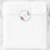 Blue Gingham Baby-Q Sticker (Sac)