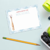 Blue Gingham Baseball Kinder aangepaste lunchbox Post-it® Notes
