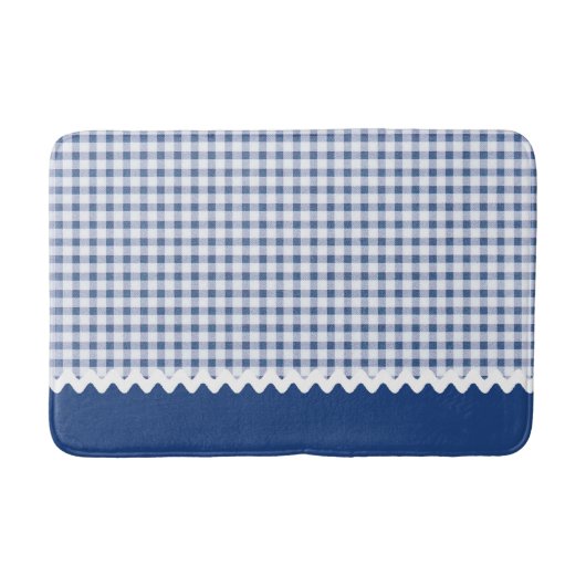 Blue Gingham Bath Mat (Voorkant)
