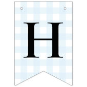 Blue Gingham Birthday Bunting Flag Banner (Tweede vlag)