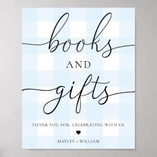 Blue Gingham Boeken en Geschenken Poster