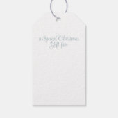 Blue Gingham Bow Wreath Gift Label Cadeaulabel (Achterkant)