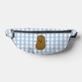 Blue Gingham Brown Potato Heuptasje (Liggend)