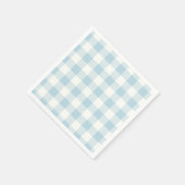Blue Gingham Buffalo Check Baby shower Servet (Hoek)
