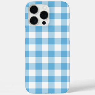 Blue Gingham iPhone 16 Pro Max Hoesje