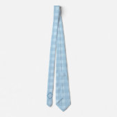 Blue Gingham Casual Monogram Necktie Stropdas (Achterkant)