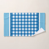 Blue Gingham Check Bad Handdoek (Handdoek)