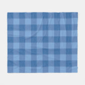 Blue Gingham Check Fleece Deken (Voorkant (Horizontaal))