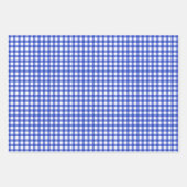 Blue Gingham Check Inpakpapier Vel (Voorkant)
