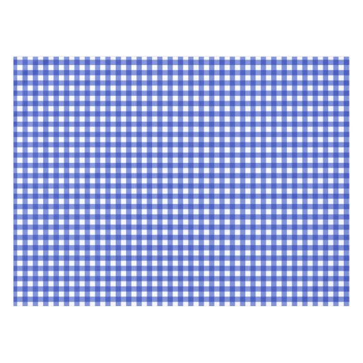 Blue Gingham Check Tafelkleed (Voorkant (Horizontaal))