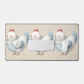 Blue Gingham Cottage Hen (Clavier et souris)